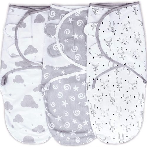 Organic Cotton Velcro Swaddle for 0 to 3 months babies ( 3 pack)